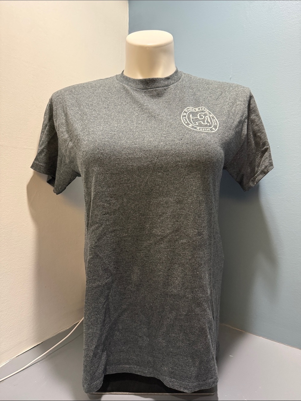 Puppie Love Women's Charcoal Tee with Sunflower Dog Graphic - Picture 3 of 5